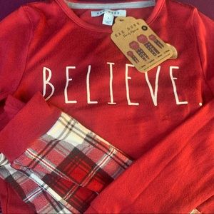 Kids Rae Dunn Believe PJ Set